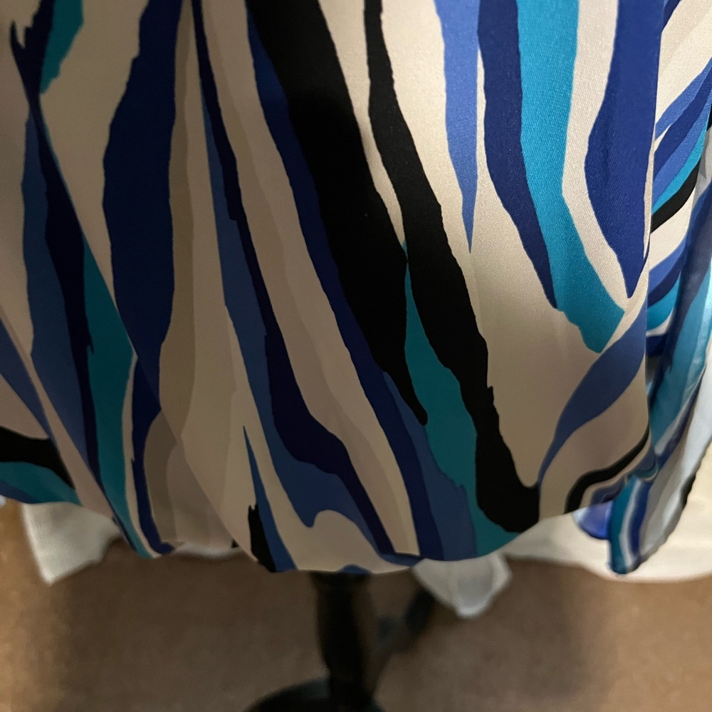 Alfani Multicolor Wave Pattern Blouse - Picture 4 of 6